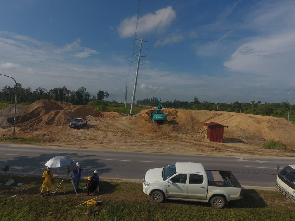 Tilted Transmission Tower Caused By Pan Borneo Highway ...